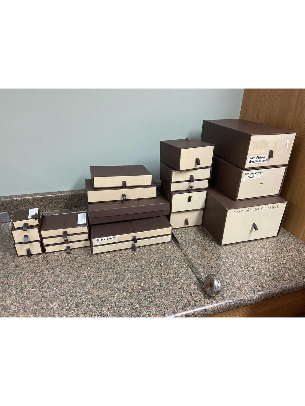 Lot of 19 Authentic Louis Vuitton Drawer Boxes– Used, With Blemishes